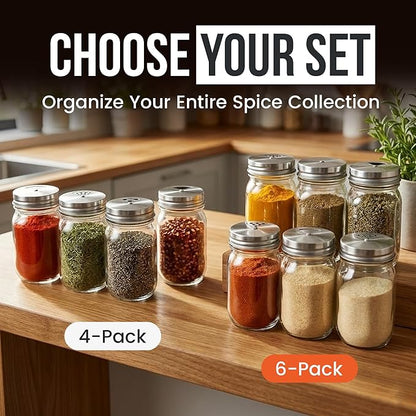 Mason Jar Shaker Lids Stainless Steel – Adjustable Spice & Seasoning Dispenser - Image 5