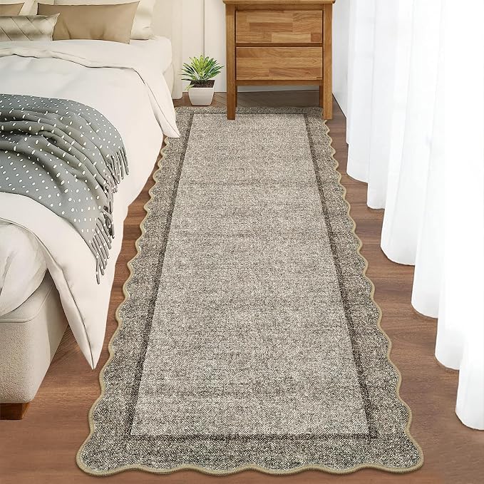 GarveeHome Scalloped Washable Runner Rug 2x10 Runner Modern Kitchen Runner Rug - Image 8