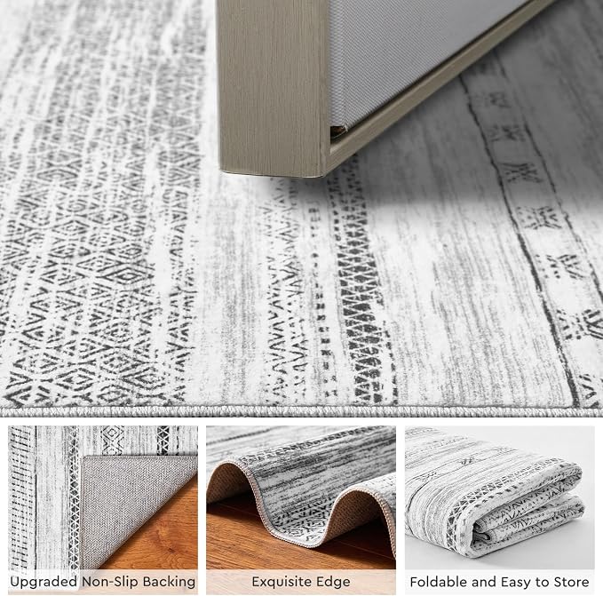 Small Area Rug-2x3 Entryway Rug Non Slip Washable Low Pile Indoor Door Mat - Image 3