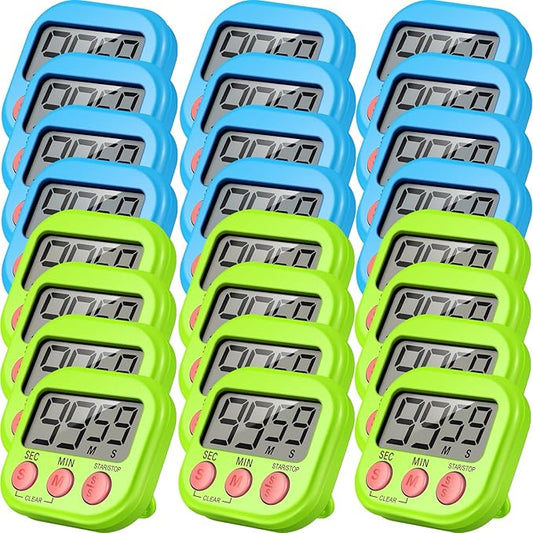 Weewooday 24 Pcs Digital Kitchen Timer Magnetic Timer Bulk On/Off Switch Minute by Weewooday