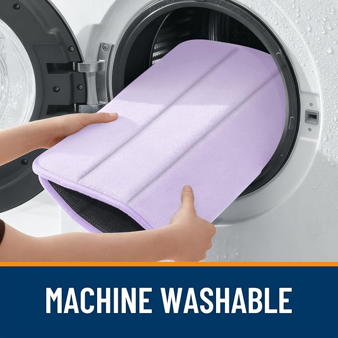 OLANLY Memory Foam Bath Mat 35x16, Super Soft Absorbent Bathroom Rugs, Quick Dry - Image 8