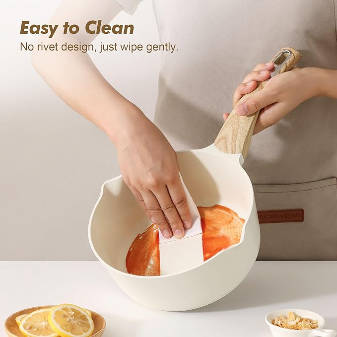 SENSARTE 2.0 & 3.0 Quart Ceramic Sauce Pan Sets - Image 6