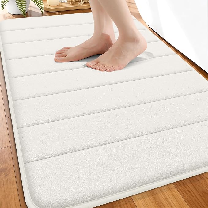 OLANLY Memory Foam Bath Mat 32x20, Super Soft Absorbent Bathroom Rugs, Quick Dry by OLANLY