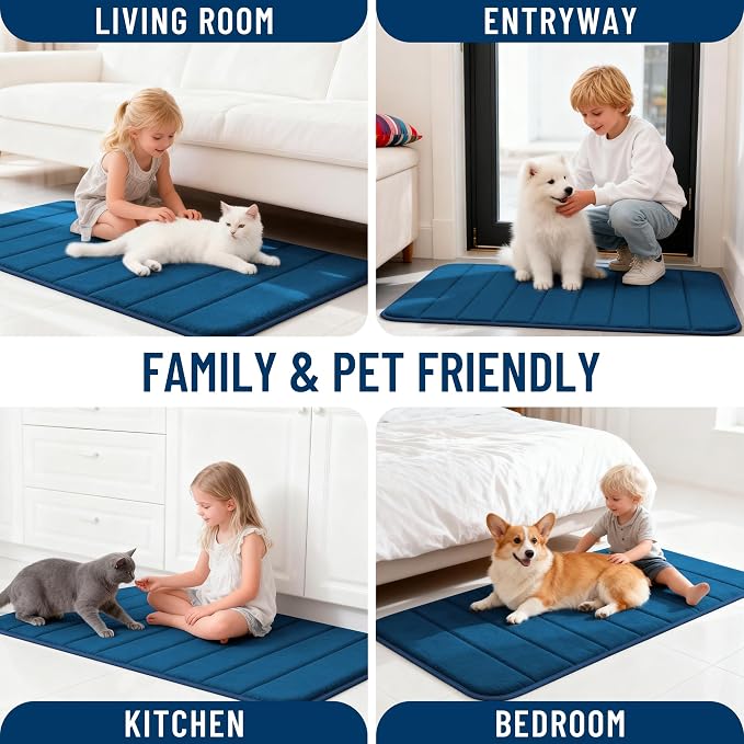 OLANLY Memory Foam Bath Mat 40x32, Super Soft Absorbent Bathroom Rugs, Quick Dry - Image 9