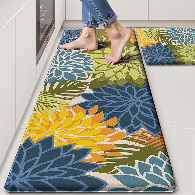 Arenarug Kitchen Mats for Floor 2PCS Cushioned Anti Fatigue Kitchen Mats by ArenaRug