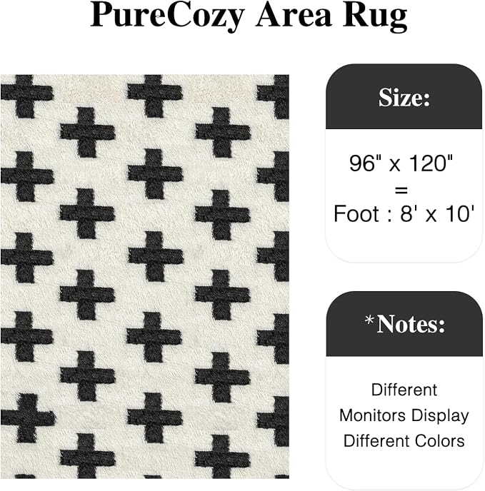 PureCozy Modern Rug 8x10 for Living Room - Image 2