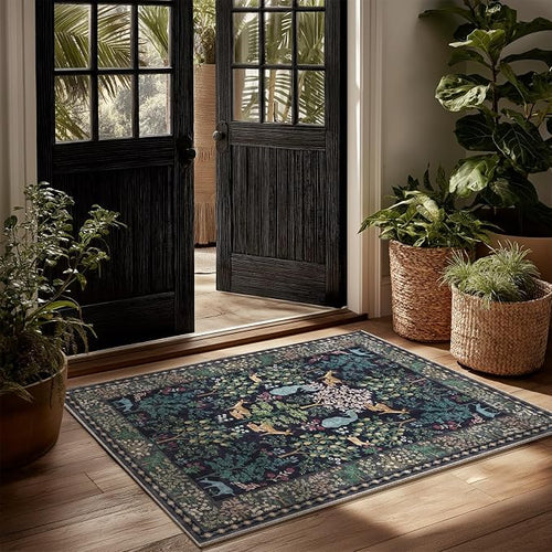 2x3 Washable Throw Rugs for Entryway: Door Mat Indoor Entrance Small Area Rug by palohom