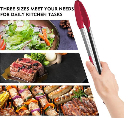 Hotec Premium Stainless Steel Locking Kitchen Tongs - Image 5