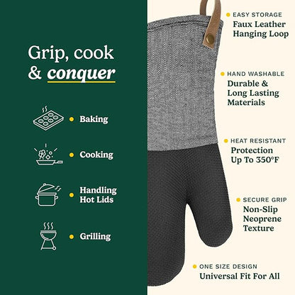 Cuisinart Heritage Kitchen Oven Mitts – Heat-Resistant Kitchen Mitts - Image 5