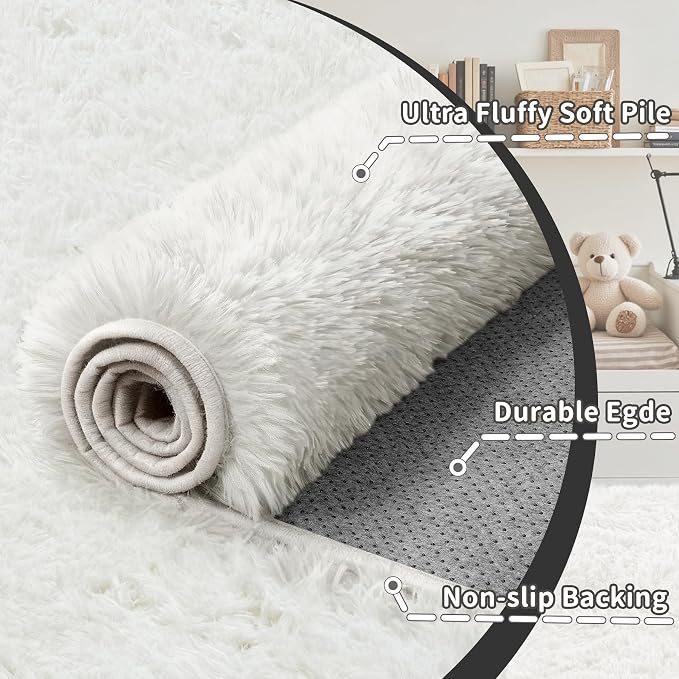 6x9 Area Rug for Living Room: Ultra Soft Fluffy Rug Modern Large Thicked Shag - Image 7