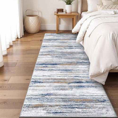 2x7 Washable Runner Rugs for Hallway: Easy-to-Clean Abstract Runners for - Image 2