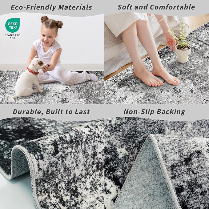3x5 Washable Entryway Rug – Non-Slip Rubber Backed Small Area Rug - Image 7