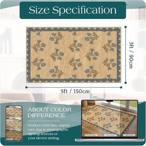 3x5 Floral Entry Rug - Image 2