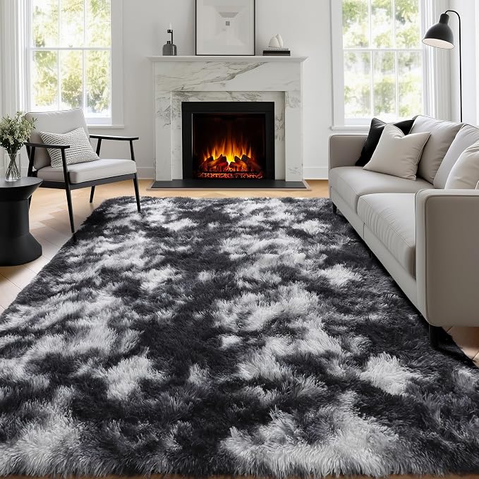 PAGISOFE 9x12 Area Rugs Living Room, Extra Large Black White Grey Rugs - Image 9