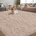 5x7 Area Rug for Living Room:Ultra Soft Fluffy Shag Beige Rugs, Large Fuzzy by Unknown