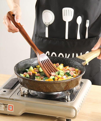 Kitchen Utensils Set, NAYAHOSE 12 Pcs Teak Wooden Cooking Spoons Spatula - Image 7