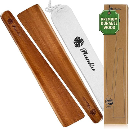 Wooden Spatula for Cooking Set of 2 – 12 Inch Acacia Wood Flat Spatula Turner & by Plant%C3%A9a