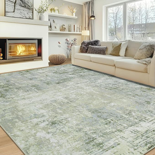 10x14 Area Rugs Large Living Room Rug Washable: Modern Abstract Rug Indoor by Aelenmu
