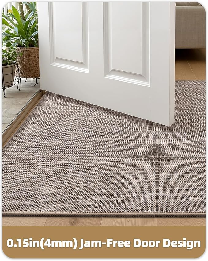 Color&Geometry Ultra Thin Indoor Door Mat 32"x48", Non Slip Rubber Backed Dirt - Image 3