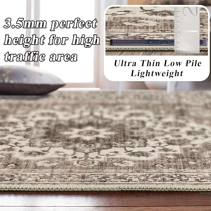 TOPRUUG Washable Oriental Area Rug - Image 4