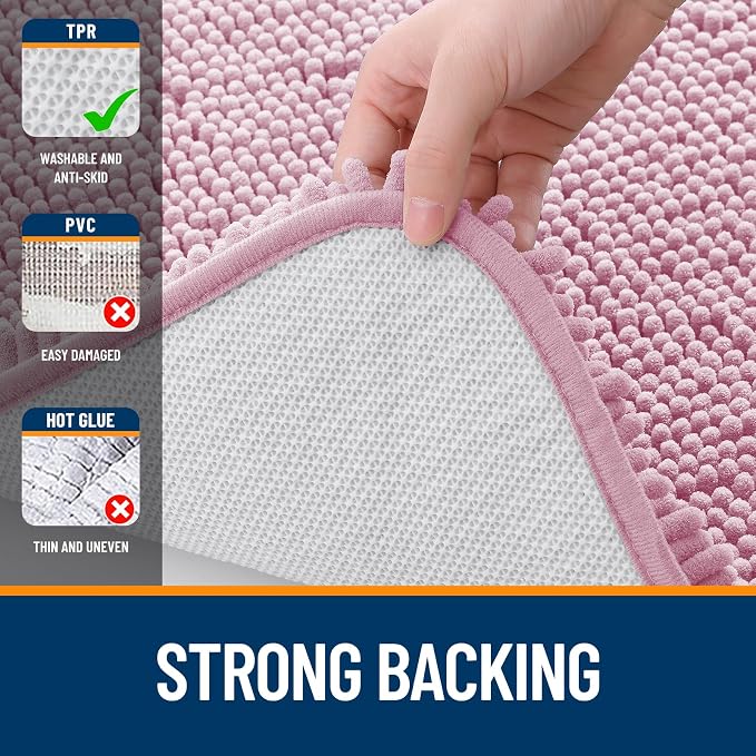 OLANLY Large Bathroom Rugs 44x32, Extra Soft Absorbent Chenille Bath Rugs - Image 6