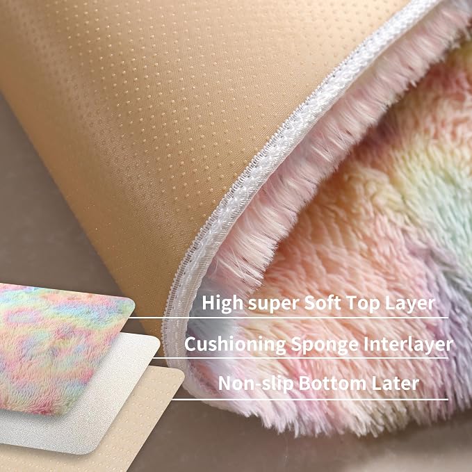 KCHOWUA Fluffy Fuzzy Unicorn Thick Rugs - Image 5