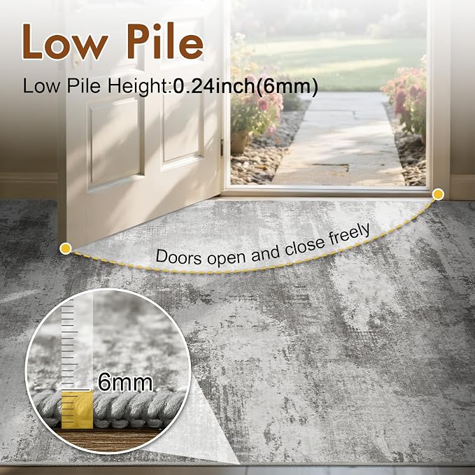 4x6 Ft Abstract Area Rugs for Living Room, Soft Non-Slip Modern Washable Rugs - Image 7