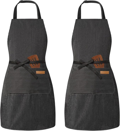 BeLuyi 2 Pack Adjustable Bib Apron by BELUYI