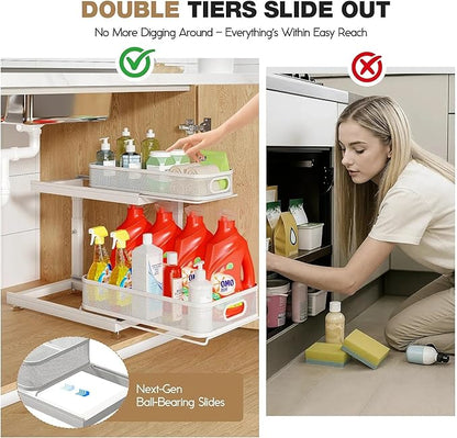 2-Pack Under Sink Storage Organizer - Image 3