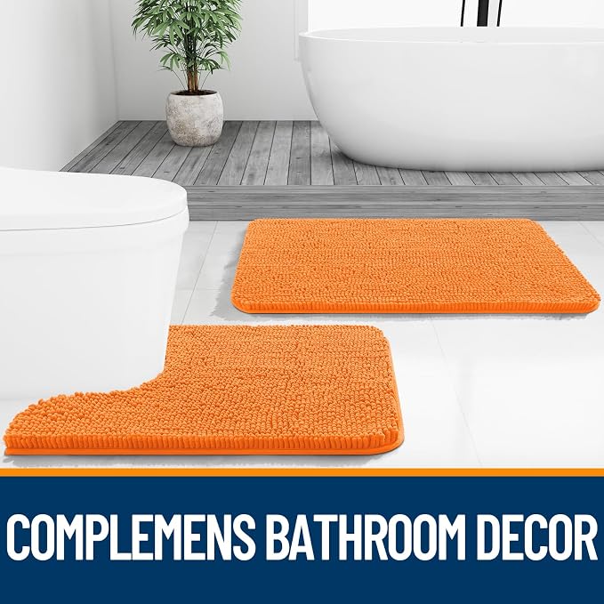OLANLY Bathroom Runner Rugs 47x24, Extra Soft Absorbent Chenille Bath Rugs - Image 7