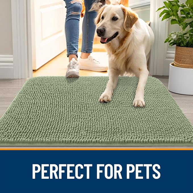 OLANLY Dog Door Mat for Muddy Paws 47x17, Absorbs Moisture and Dirt, Absorbent - Image 6