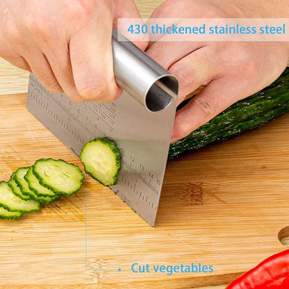 Pro Dough Pastry Scraper/Cutter/Chopper Stainless Steel Mirror Polished - Image 3