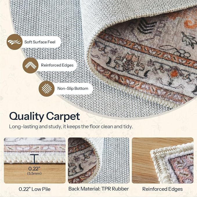 HOOBRO 2 x 6 Runner Rugs Washable, Area Rugs - Image 8