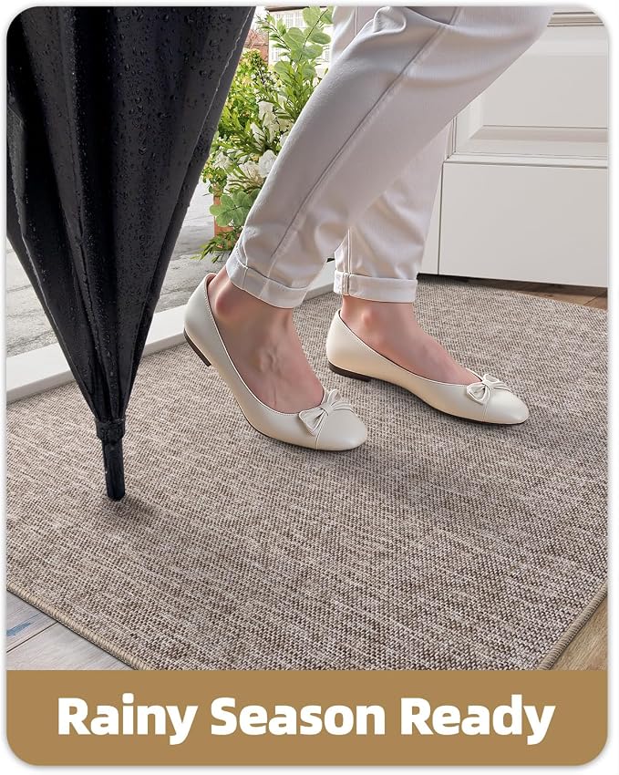 Color&Geometry Ultra Thin Indoor Door Mat 36"x56", Non Slip Rubber Backed Dirt - Image 7