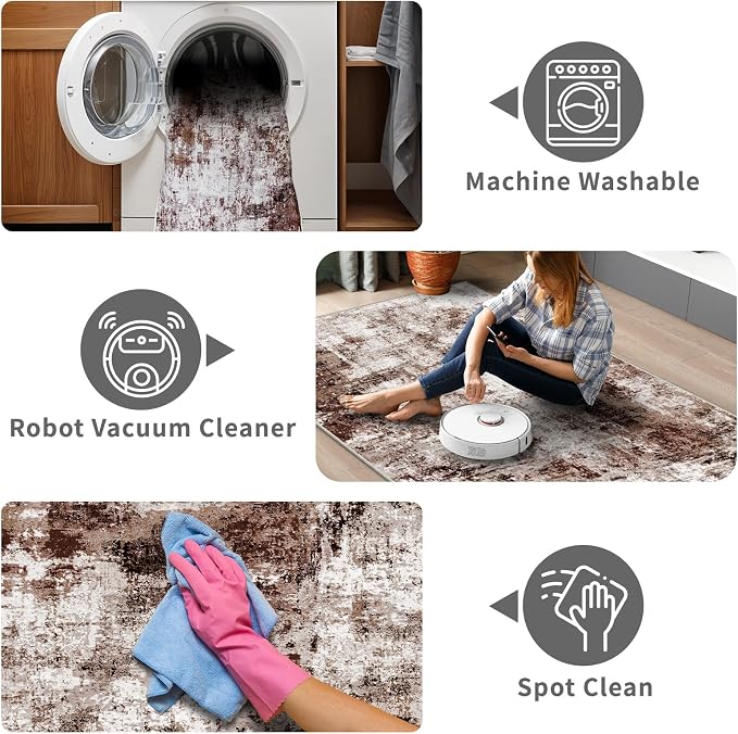 4x8 Wide Washable Runner Rug: Easy-to-Clean Runners - Image 3