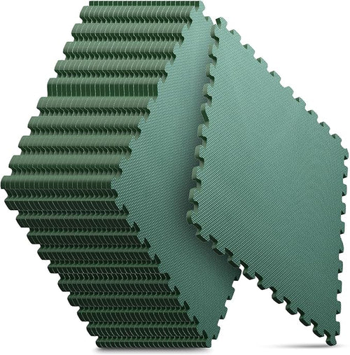 24 Pack Home Gym Mat, Puzzle Exercise Mat, EVA Interlocking Foam Floor Tiles by NazhuraGoodCompanionAtHome
