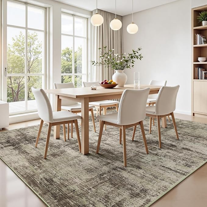 Lofus 8x10 Area Rug for Living Room, Neutral Modern Washable Carpet for Bedroom - Image 3
