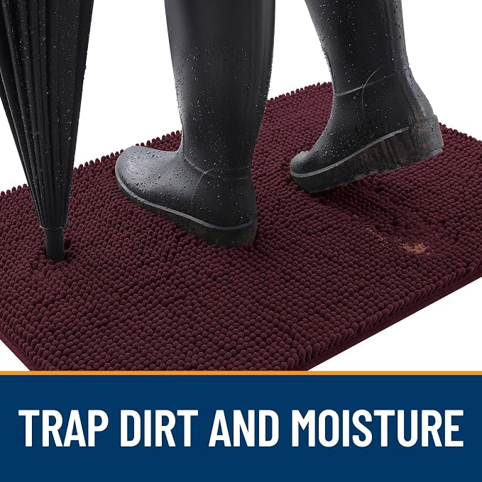OLANLY Dog Door Mat for Muddy Paws 47x17, Absorbs Moisture and Dirt, Absorbent - Image 2