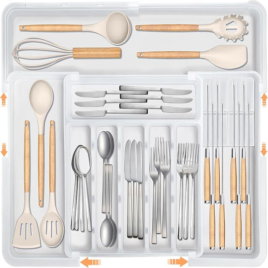 Homecor Silverware Organizer for Kitchen Drawer, Expandable Utensil Drawer by HOMECOR