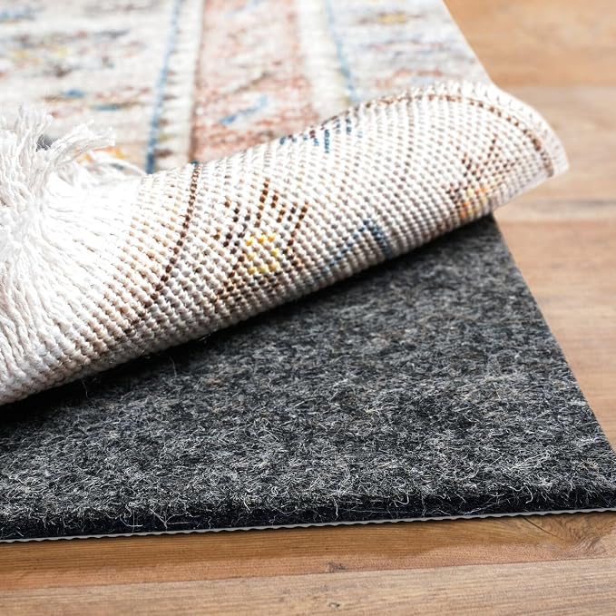 BAGAIL Felt and Natural Rubber Backing Rug Pads 1/8” Thick, 5 x 7 Ft Non Slip by BAGAILBASICS