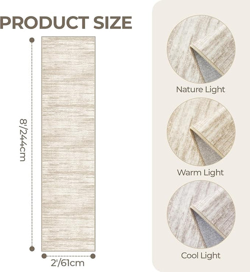 2x8 Runner Rug, Washable Runners - Image 2
