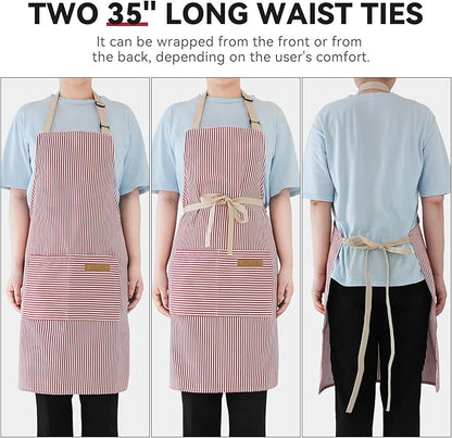NLUS 2 Pack Cooking Aprons for Women - Image 5