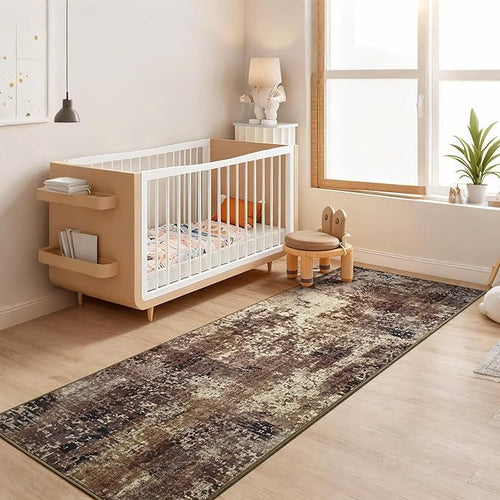 2x6 Brown Rug Runners for Hallways Kitchen Runner Rug Non Slip Washable Coffee by OmpaaHomeDecor