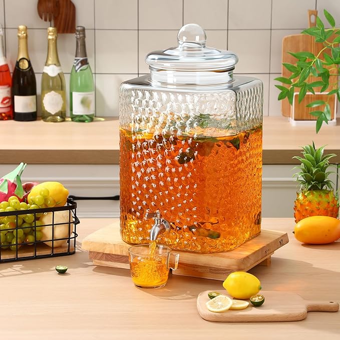 Honeydak 4.6 Gallon Glass Beverage Dispenser - Image 5