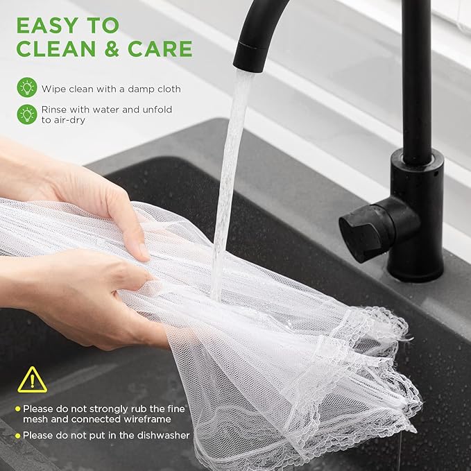 HBlife 3 Pack Pop-Up Mesh Food Cover Tent - Image 7