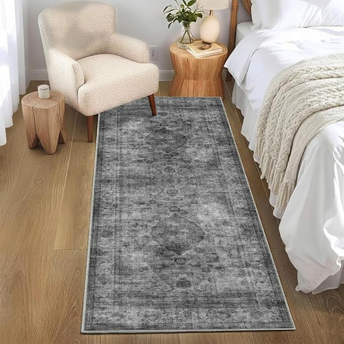 2x6 Runner Rug for Entryway Hallway-Vintage Farmhouse Boho Floral Neutral - Image 2