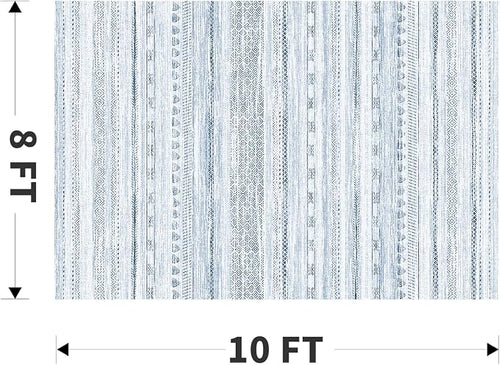 8x10 Area Rugs for Living Room Machine Washable Rug Distressed Indoor Carpet - Image 2