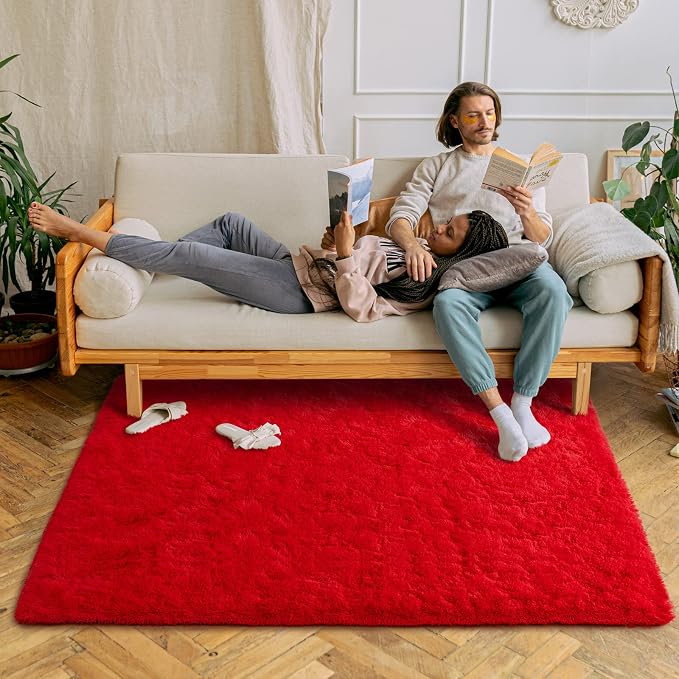 Chicrug Soft Area Rugs for Bedroom Living Room Plush Fluffy Rug 6x9 Feet - Image 4