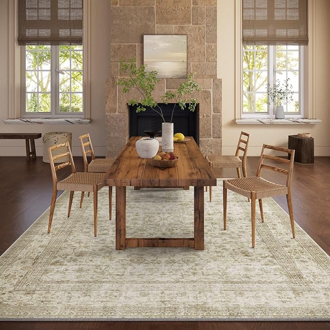 10x12 Area Rug Washable Rugs: Large Living Room Rug Stain Resistant Non Slip - Image 5