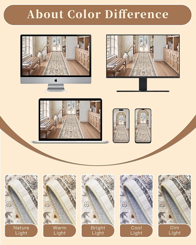 Madane Hallway Runner Rug 2x12, Extra Long Washable Runner Rugs - Image 10